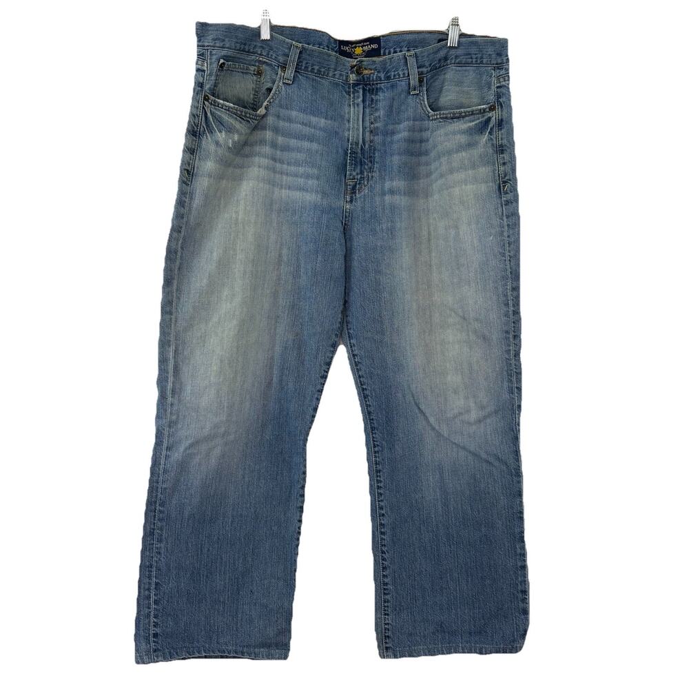 Lucky Brand Menโs 361 Vintage Straight Jeans Blue Size 40 X 30โ Denim Pockets